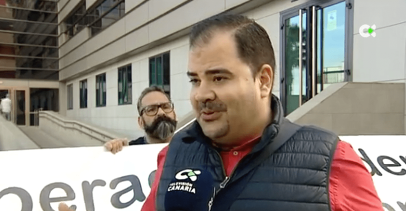 Imagen de uno de los representantes de Intersindical (Foto RTVC)